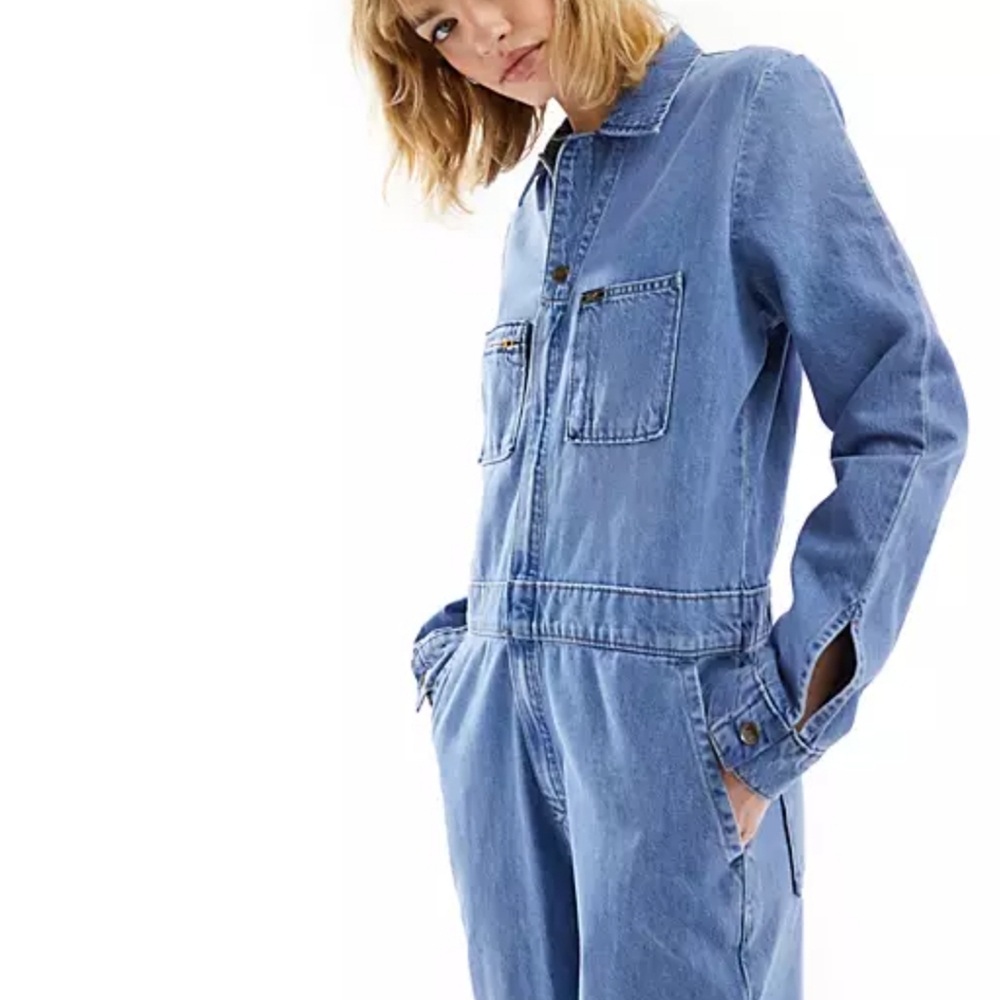 Lee Union- all coverall overall denim with heart patch S